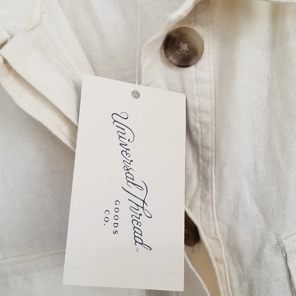 Universal Thread Cream Short-Sleeve Utility Jumpsuit - Picture 10 of 12